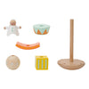 Classic World World Wooden Stack e Balanpel Clown, 6DLG.