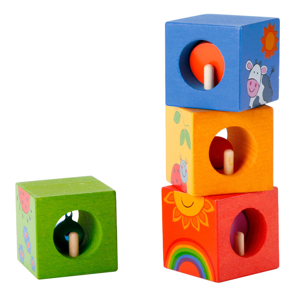 Blocchi di scoperta in legno classico, 4 °.