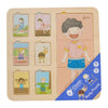 Classico puzzle a strato di legno in legno, 19dlg.
