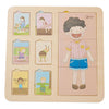 Classico puzzle a strato di legno in legno, 19dlg.