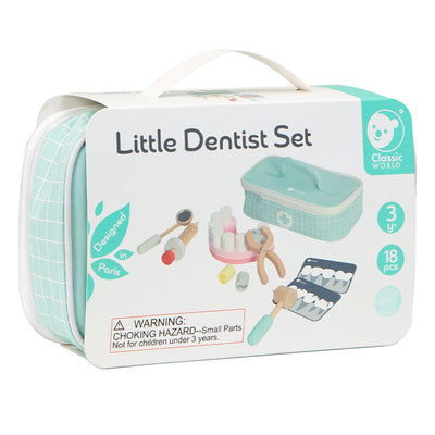 Classic World World Wooden Dentist set in borsa
