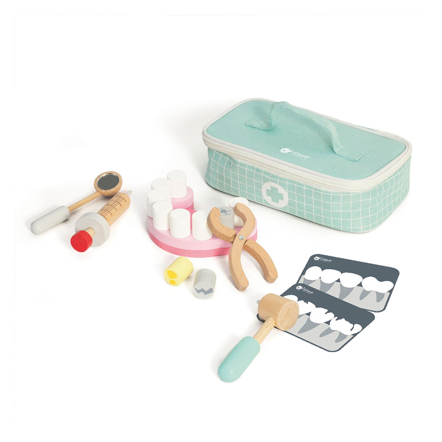 Classic world houten tandarts set in opbergtas - 10 dlg.