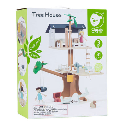 Classic World World Wooden Poppenhuis Boomhut, 31DLG.