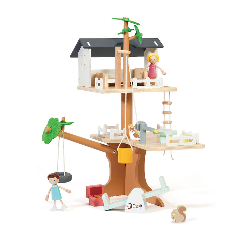 Classic World World Wooden Poppenhuis Boomhut, 31DLG.