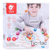 Classic World World Wood Learning Clock con forme Tic-Tac, 15dlg. - afbeelding 2
