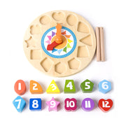 Classic World World Wood Learning Clock con forme Tic-Tac, 15dlg. - afbeelding 1