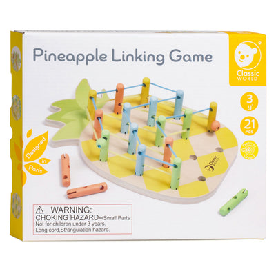 Classic world houten verbindingsspel ananas - educatief speelgoed 21-delig.