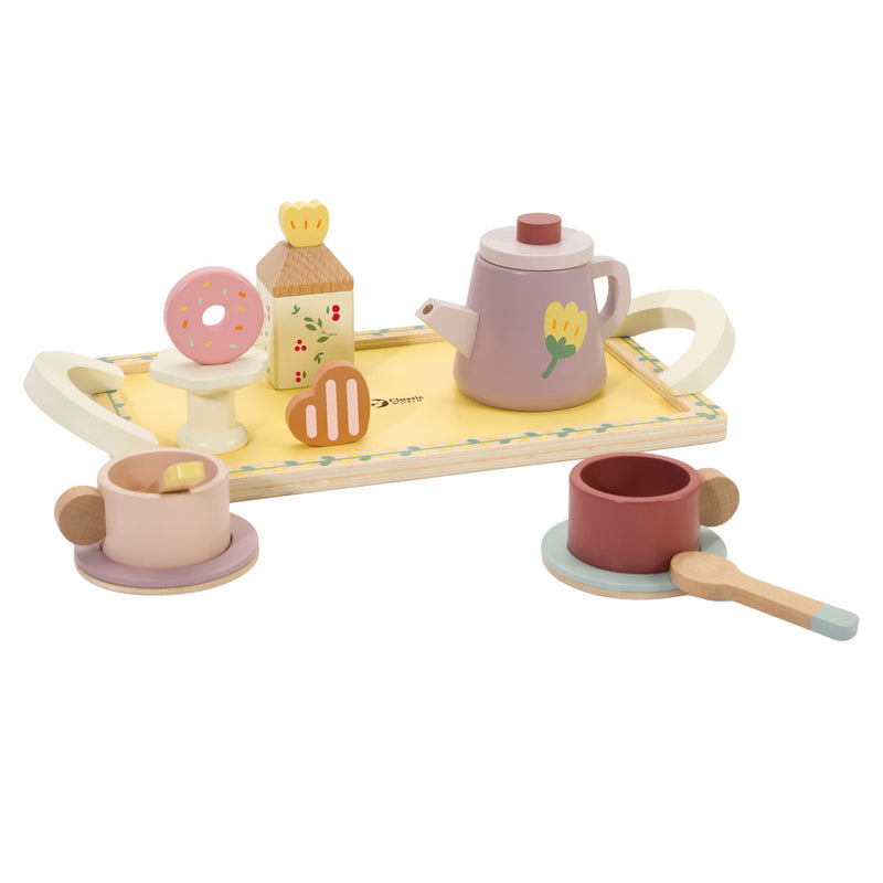 Classic World World Woodenet Grace con vassoio, 14dlg.
