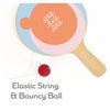 Classic World World Wooden Racket con palla per cavo