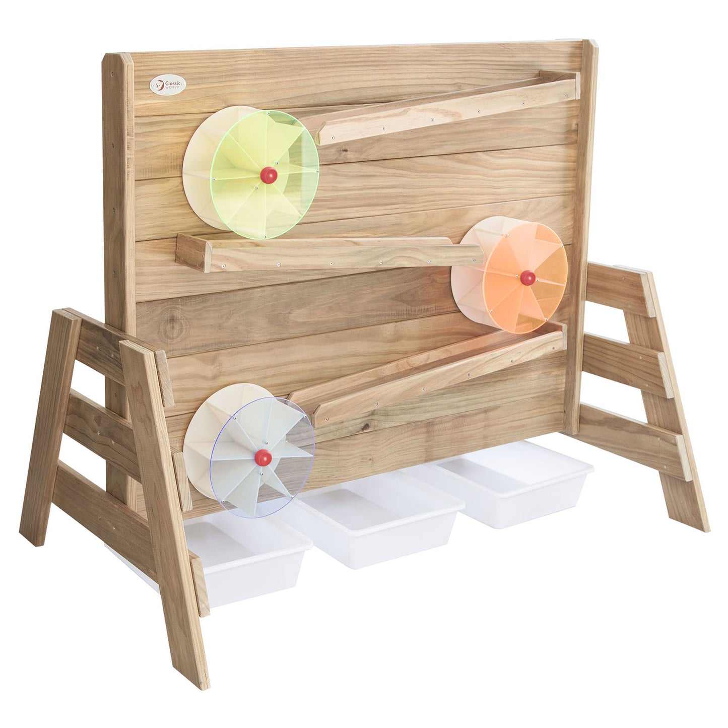 Classico World Wooden Water Play Wall a 2 lati