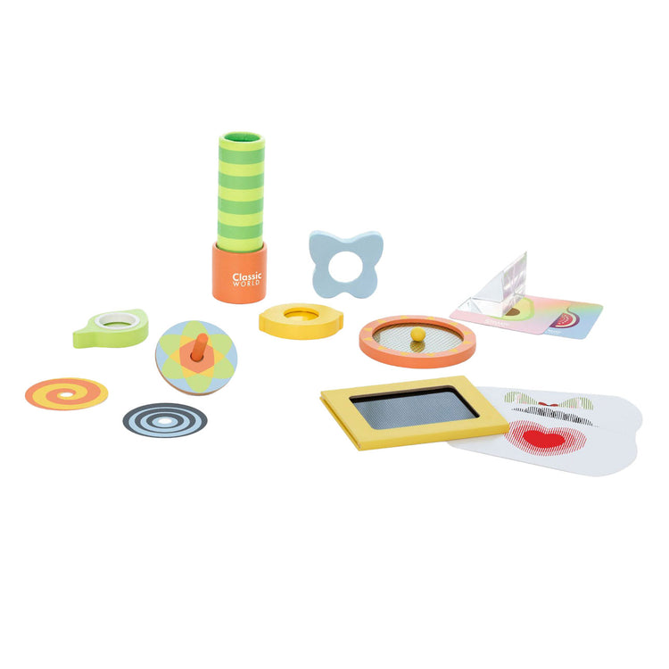 Classic World World Optical Experiments Wooden Play Set, 16dlg.