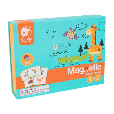 Classic World World World Magnet Game Forest Animals, 60dlg.