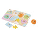 Classic world houten puzzel vormen educatief speelgoed 8 stukjes.