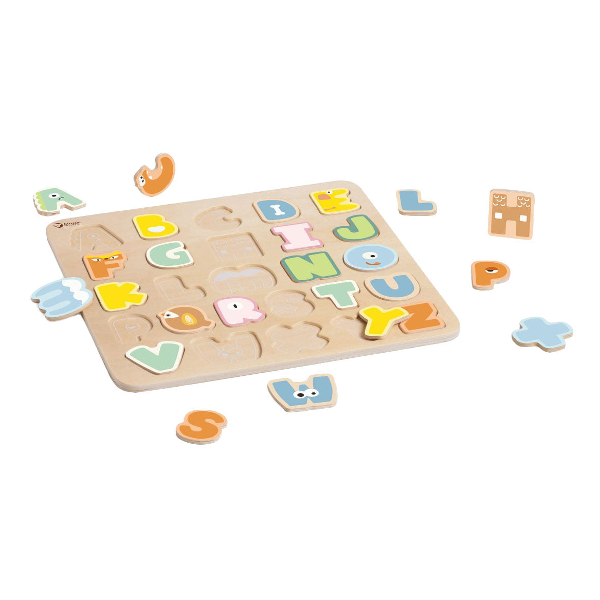 Mundial clásico World Wooden Alphabet Puzzle, 27st.