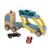 Transportador de madera World World World con 3 autos