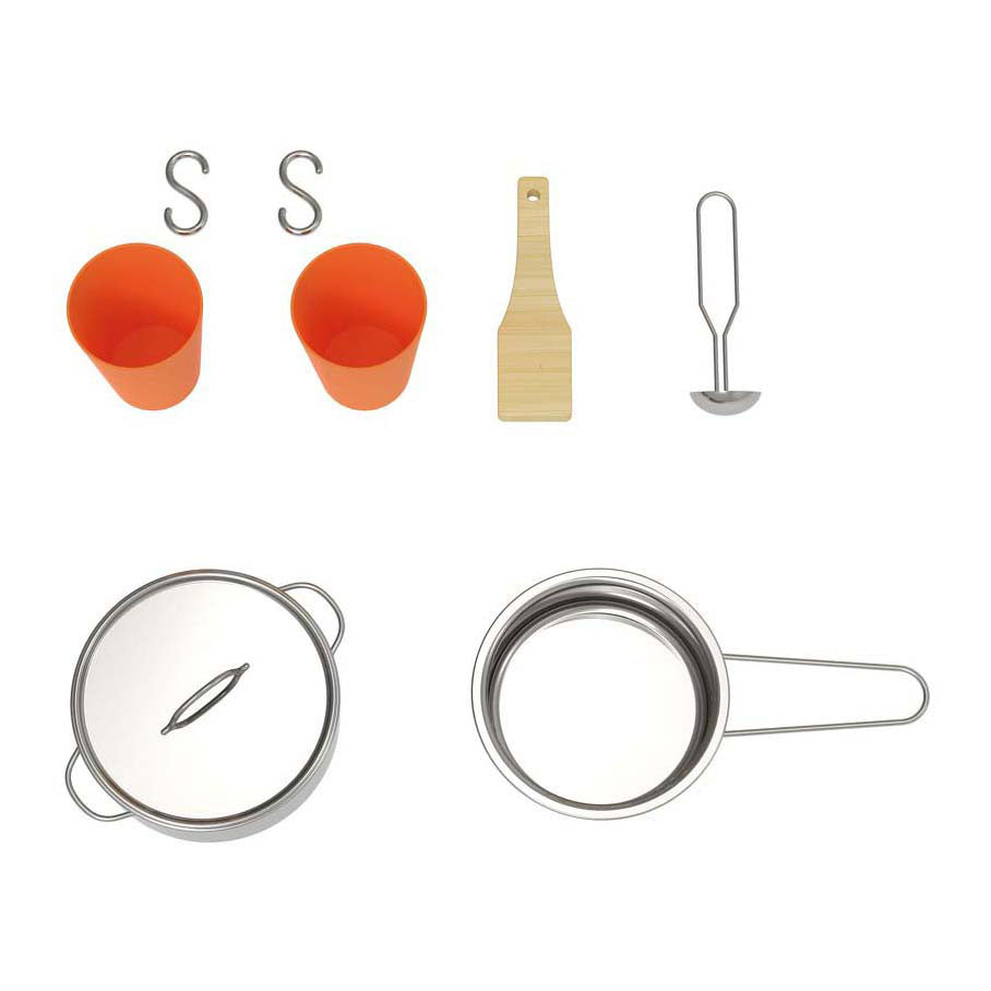 Classic World Wooden Outdoor Speelkeuken con accesorios, 7dlg.