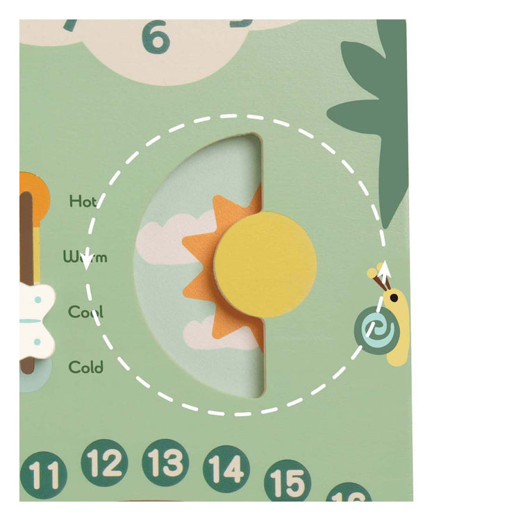 Classic World Wooden Vintage Calendar Learning Clock