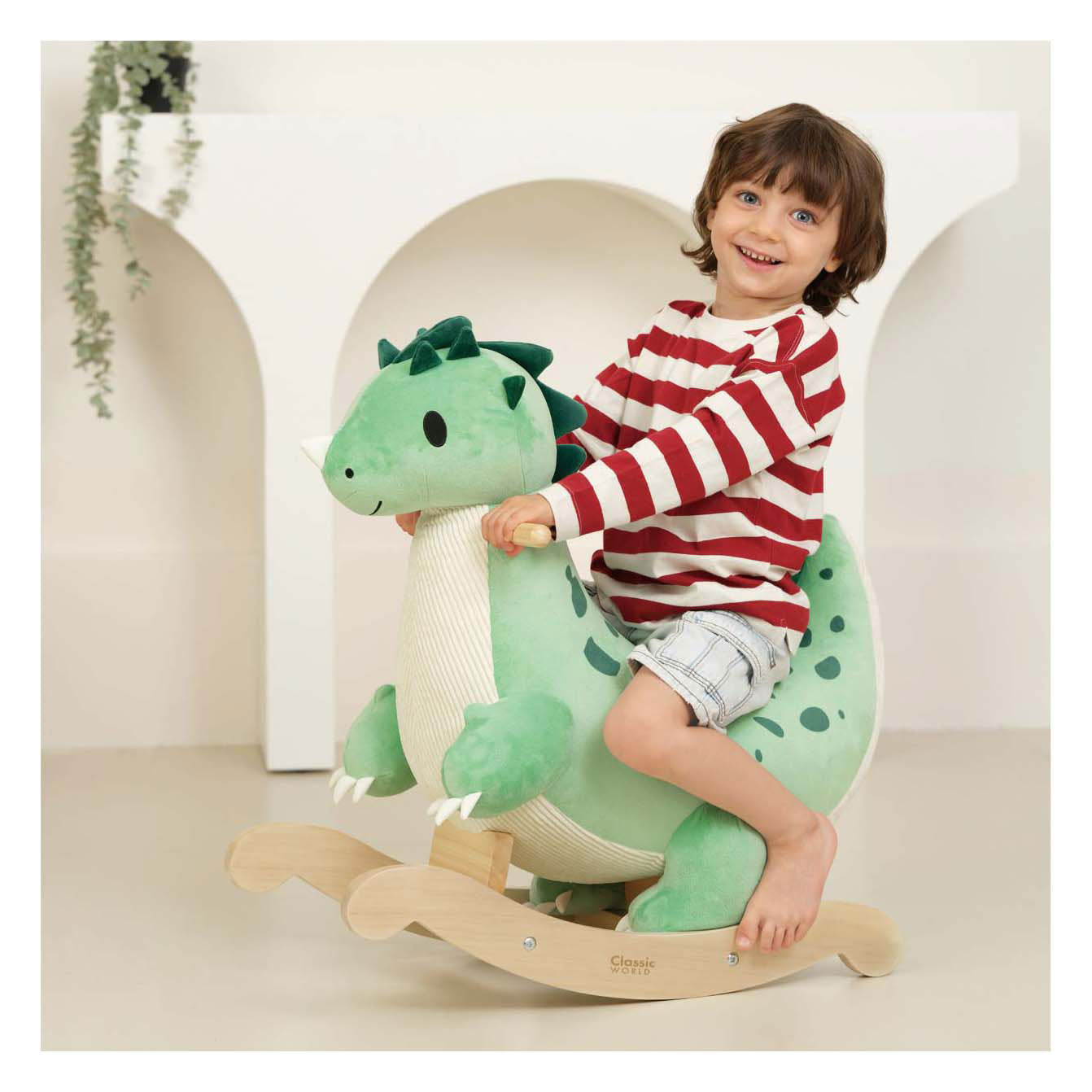 Classic World Wooden Rocker Horse Dinosaurus
