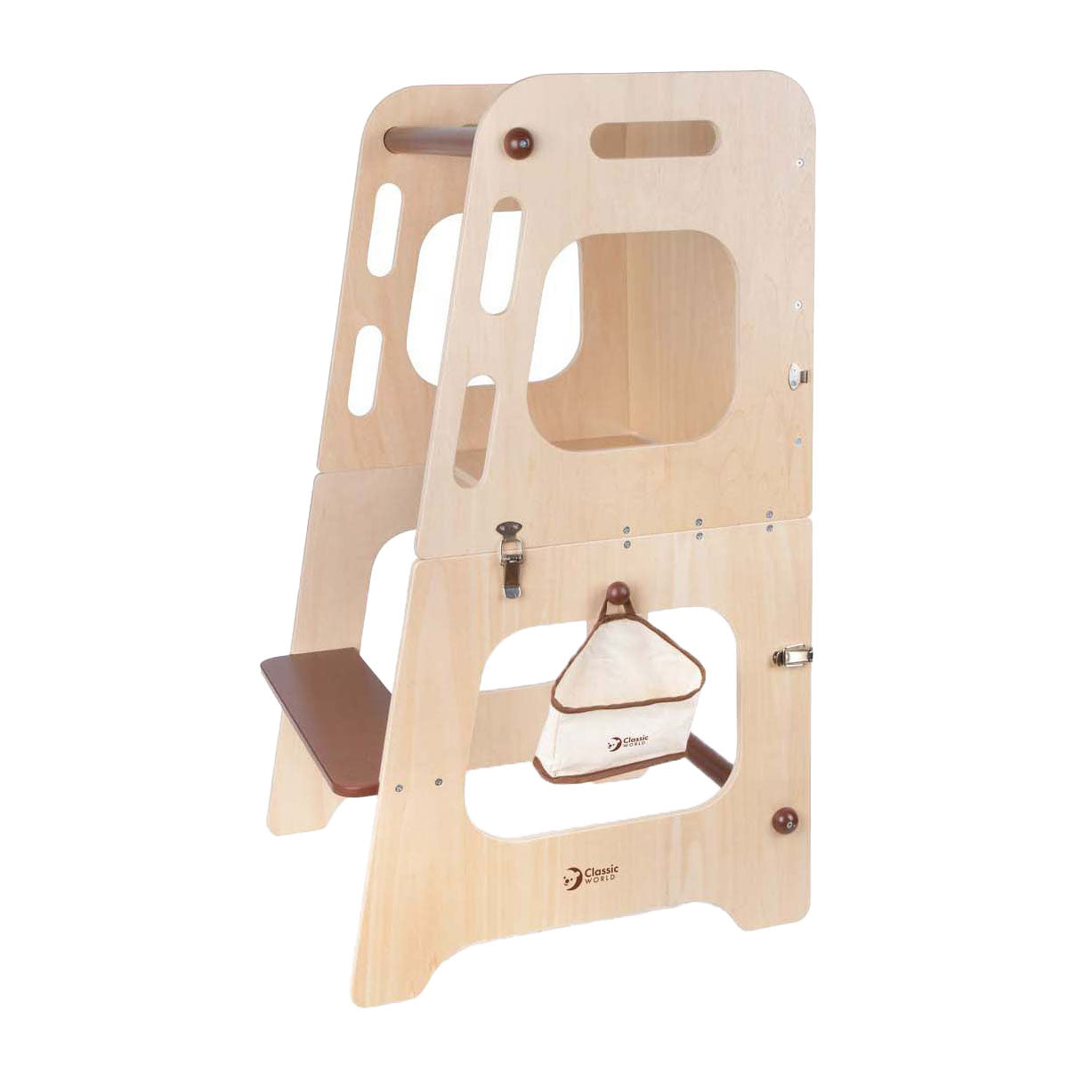 Classic World Houten 2in1 Learning Tower e Table Regolable, 90 cm