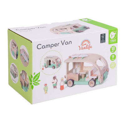 Camper de madera Classic World con accesorios - 9 uds.