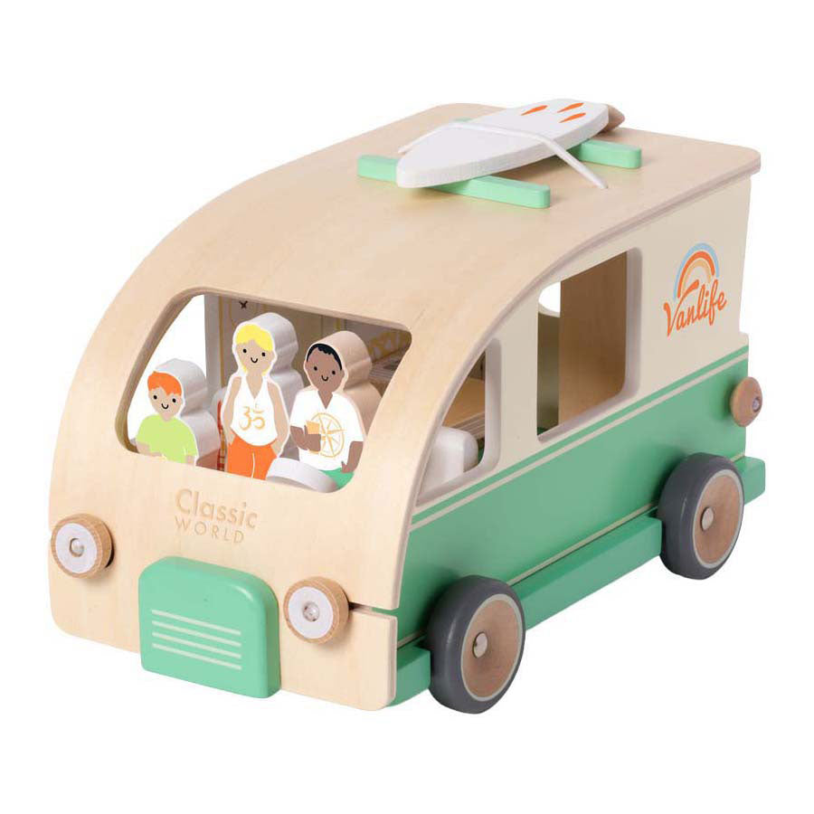 Camper in legno mondo classico con accessori - 9 pz.
