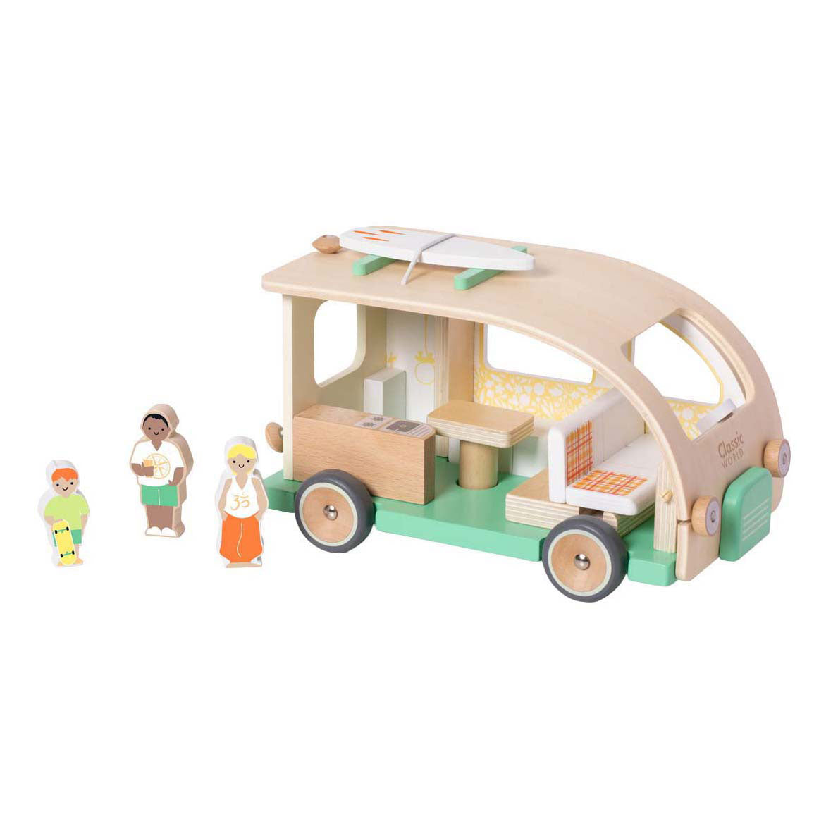 Camper in legno mondo classico con accessori - 9 pz.