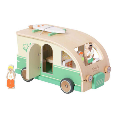 Camper de madera Classic World con accesorios - 9 uds.