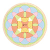 Flor de rompecabezas de mandala de madera del mundo clásico