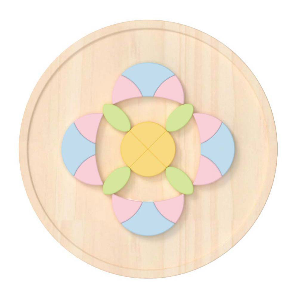 Classic world houten mandala puzzel bloem