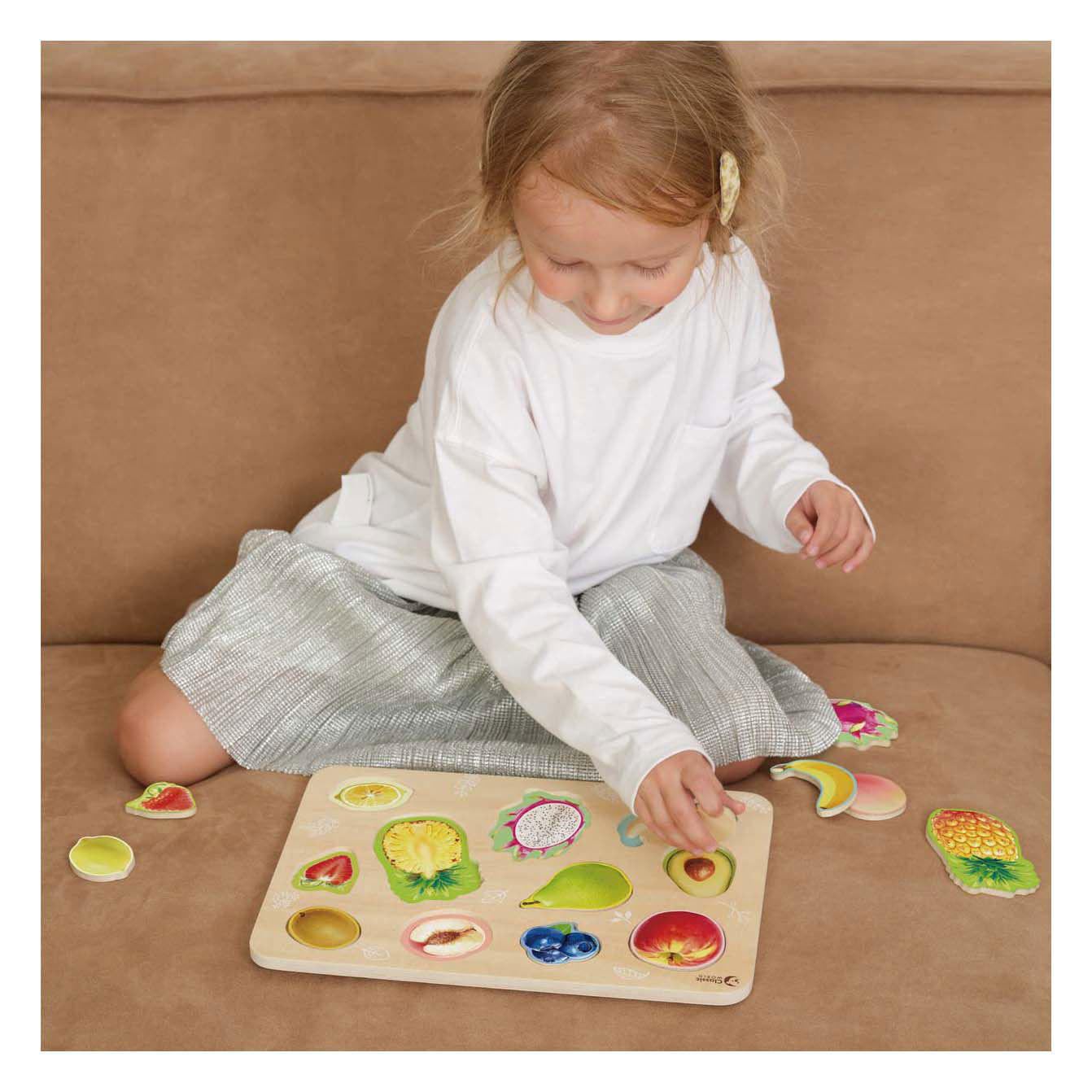 Classic world wooden puzzle fruit - 11pcs.