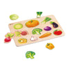 Puzzle de madera del mundo clásico de verduras.