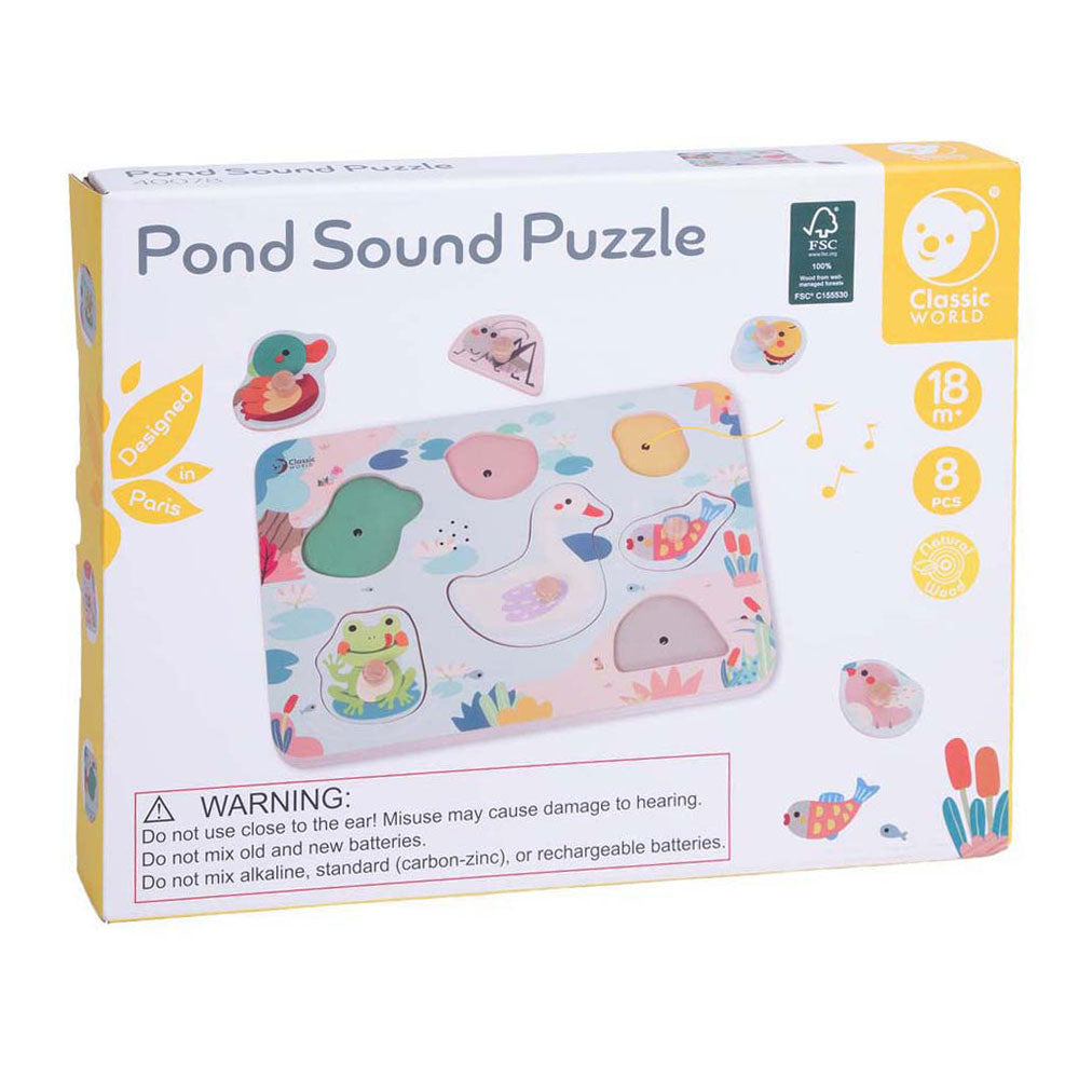 Piscina puzzle in legno dal mondo classico con suono