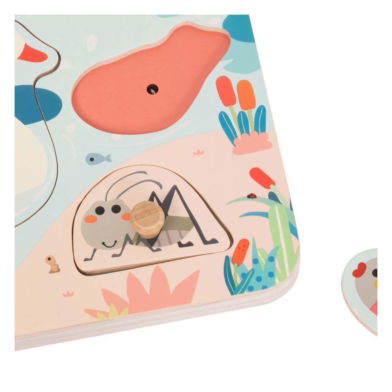 Piscina puzzle in legno dal mondo classico con suono