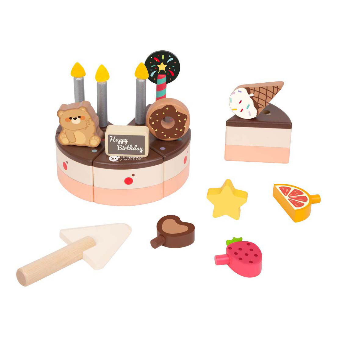 Torta al cioccolato in legno classica del mondo