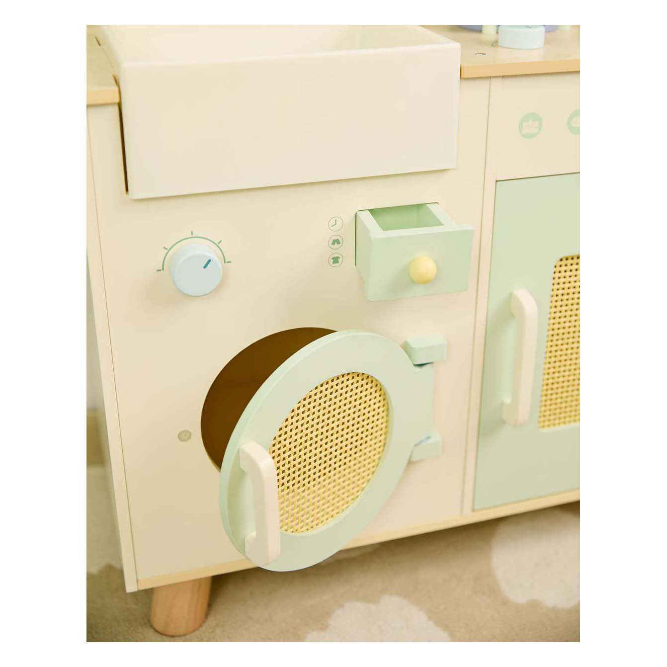 Cocina de madera del mundo clásico con accesorios - 14 uds.