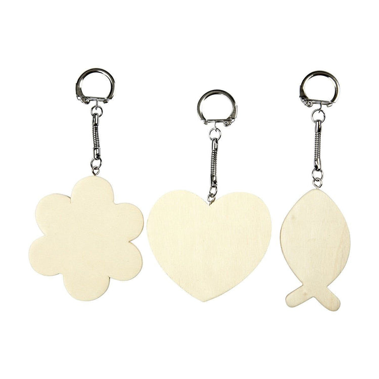 Decora tu anillo de llave de madera, 3st.