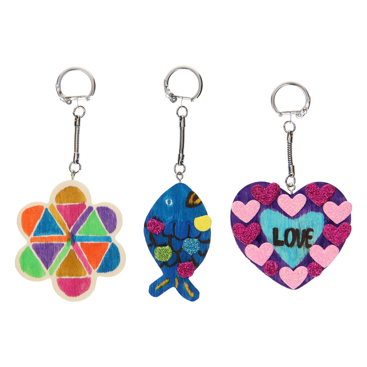 Decora tu anillo de llave de madera, 3st.