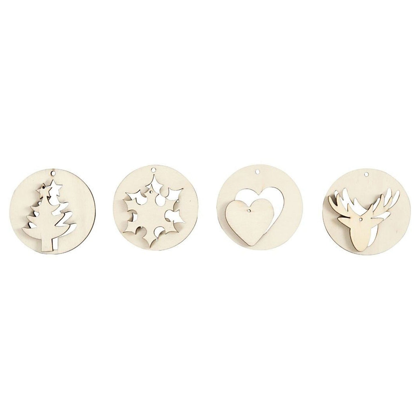Hangers de Navidad de madera 2in1, 8st.
