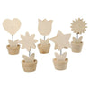 Decora tu flor de memoclip de madera, 10st.
