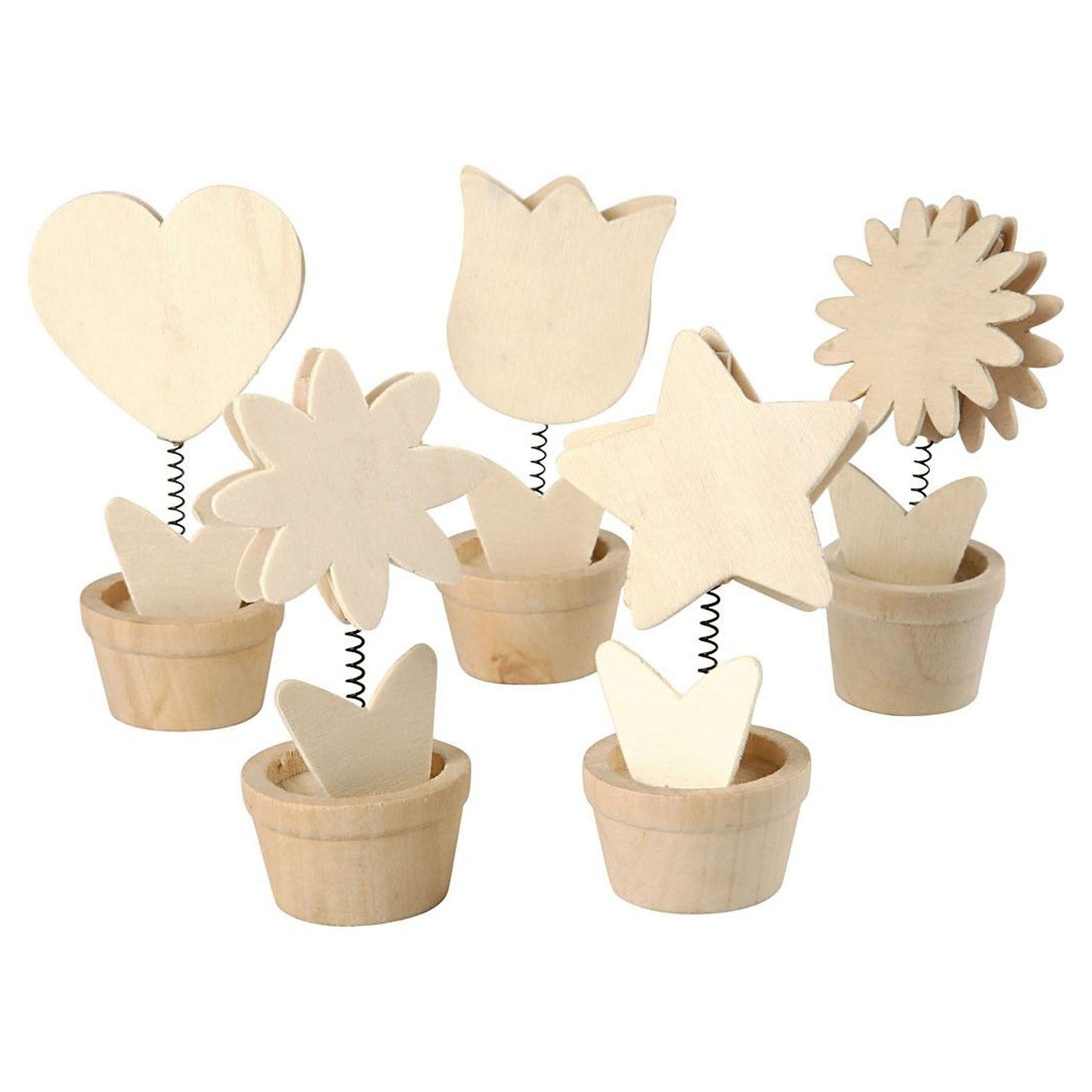 Decora tu flor de memoclip de madera, 10st.