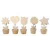 Decora tu flor de memoclip de madera, 10st.