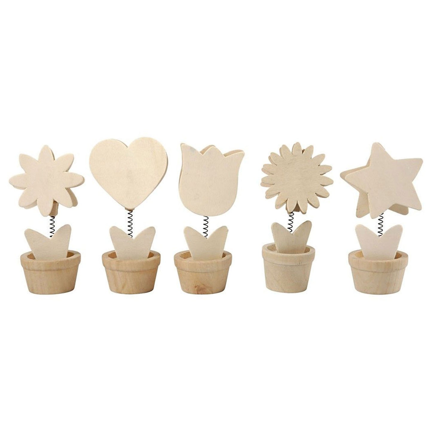 Decora tu flor de memoclip de madera, 10st.