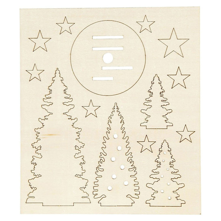 Make and decorate your wooden Christmas trees