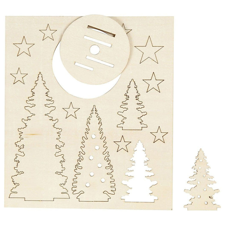 Make and decorate your wooden Christmas trees