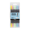 Pennarelli tessili Creative Company, larghezza tratto 2,3 + 3,6 mm, colori pastello, 6 pezzi 1 scatola