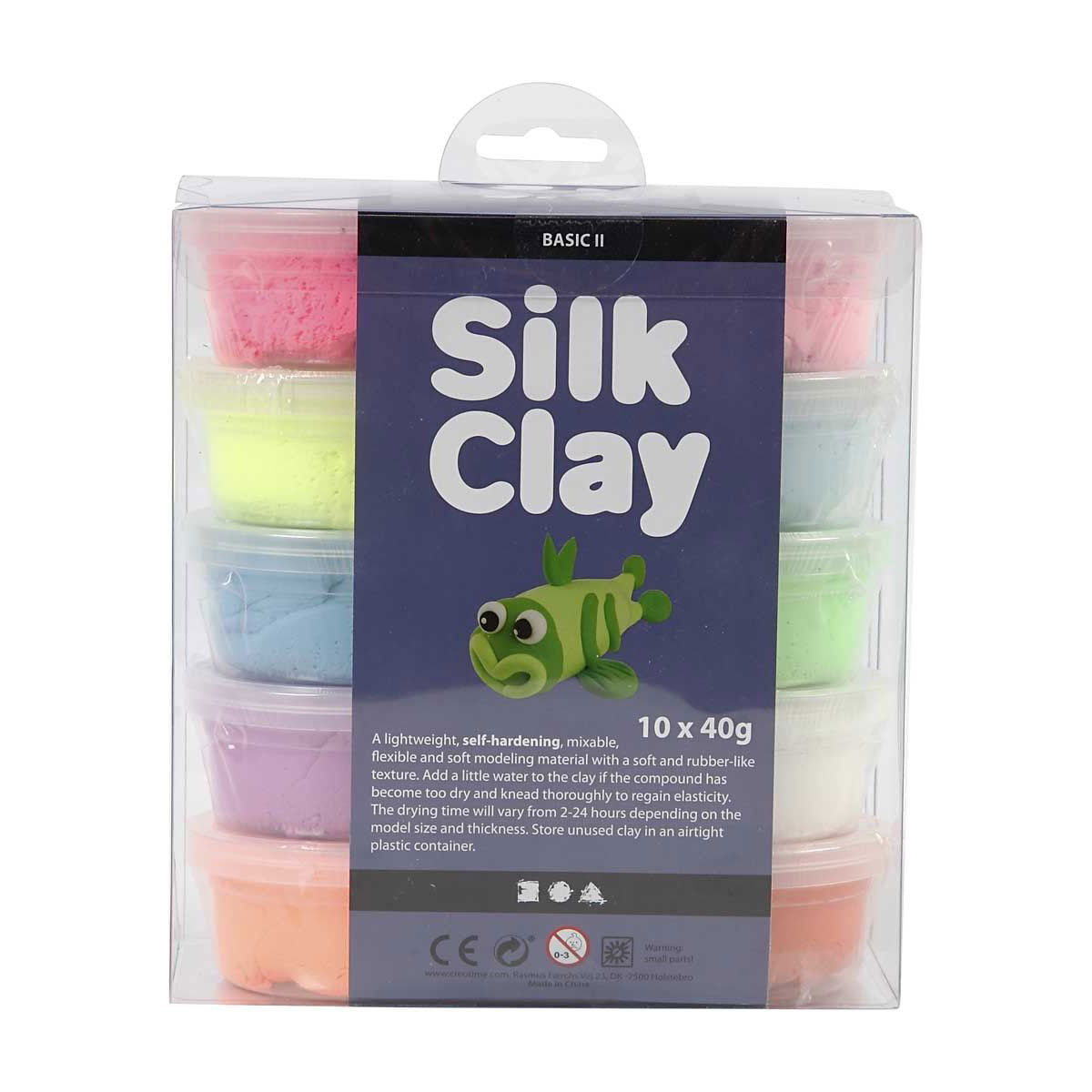 Colores brillantes de Silk Clay, 10x40gr