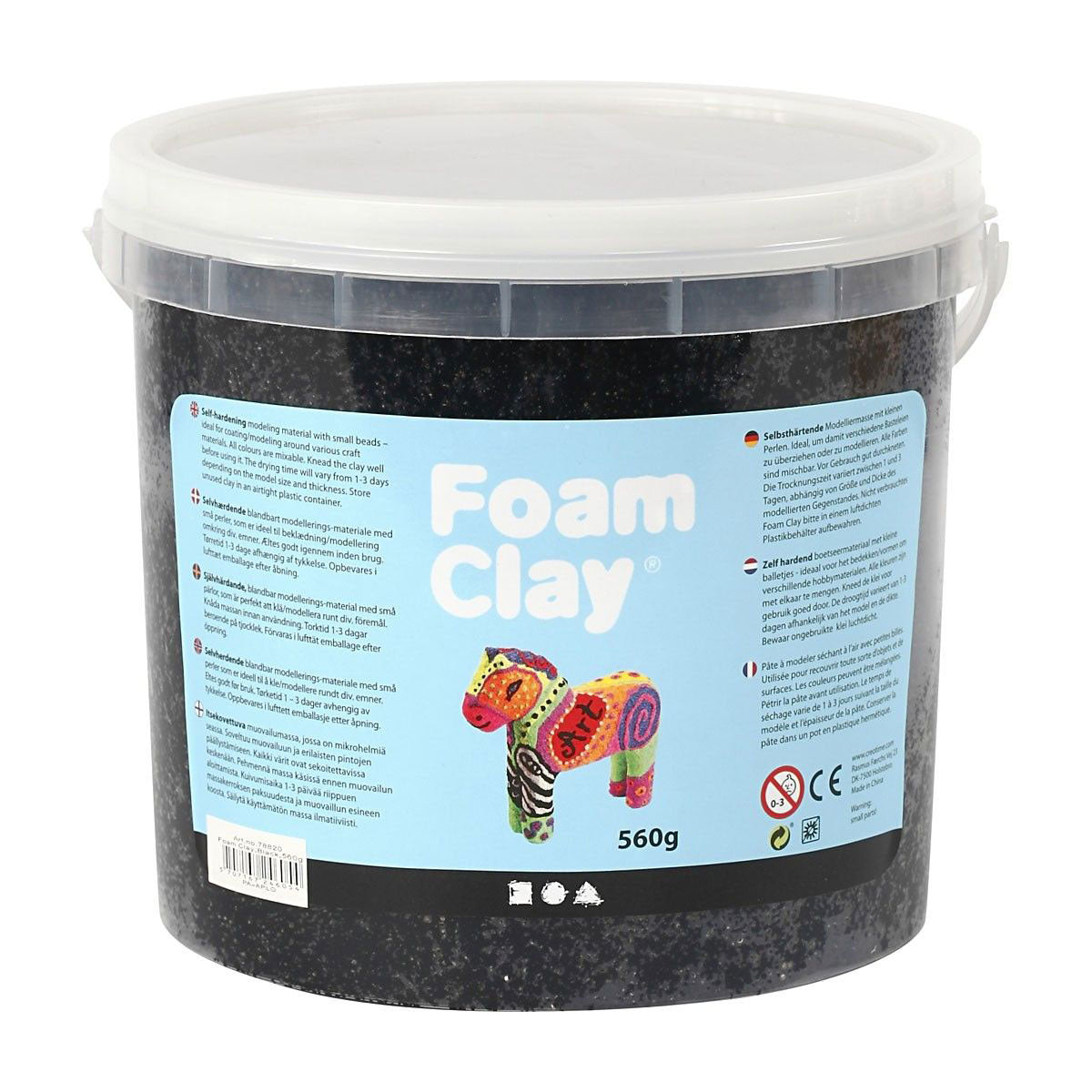 Foam Clay Zwart, 560gr.