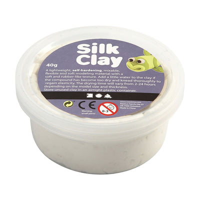 Clay di seta - bianco, 40gr.