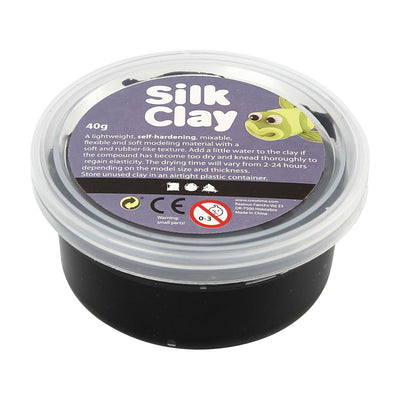 Clay di seta - nero, 40gr.