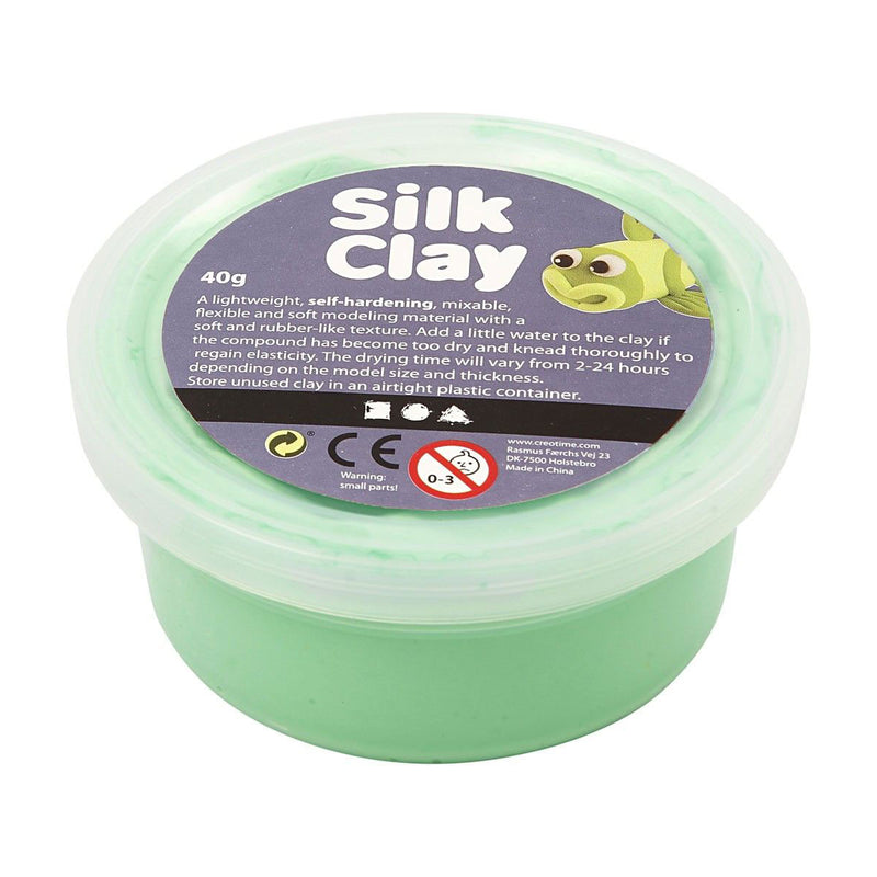 Arcilla de seda - verde claro, 40gr.